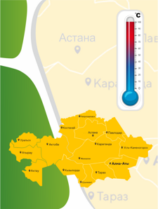 Карта зон зимостойкости Казахстана 